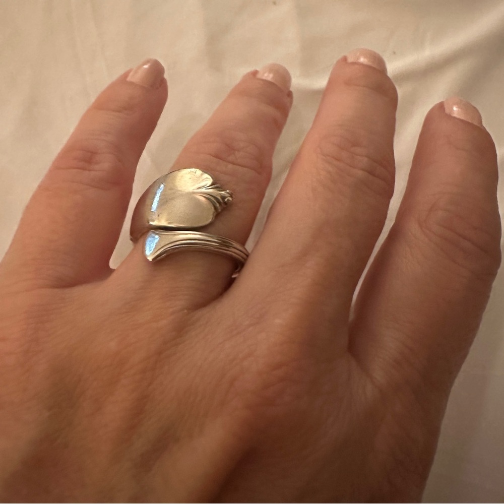 Vintage silver spoon ring